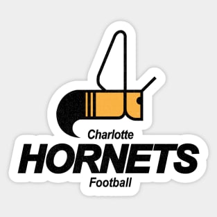 DEFUNCT - Charlotte Hornets Football WFL Sticker